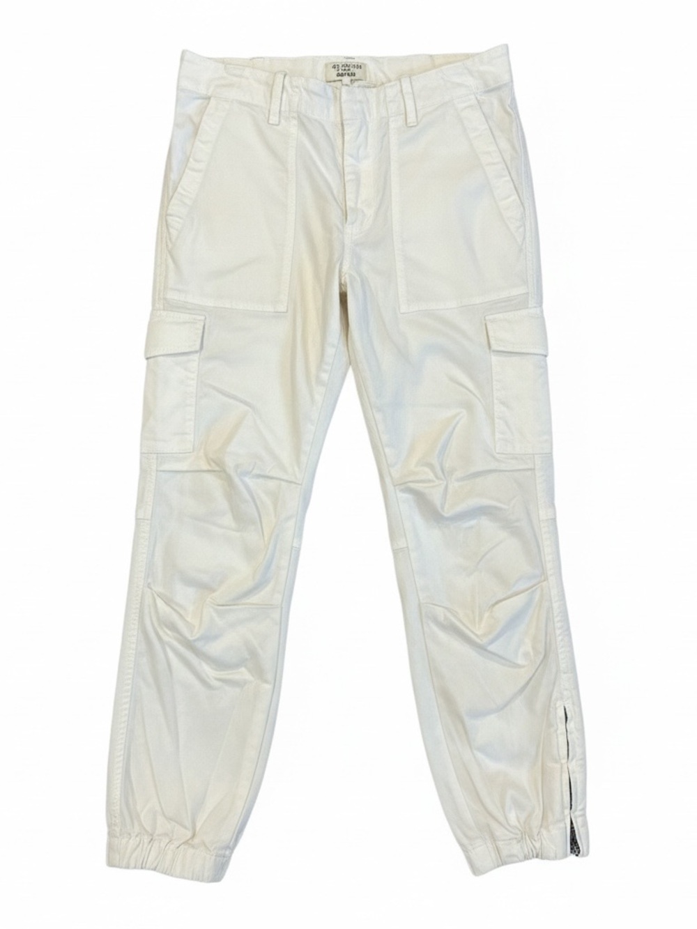 Nili Lotan Cream Cargo Jogger Pants